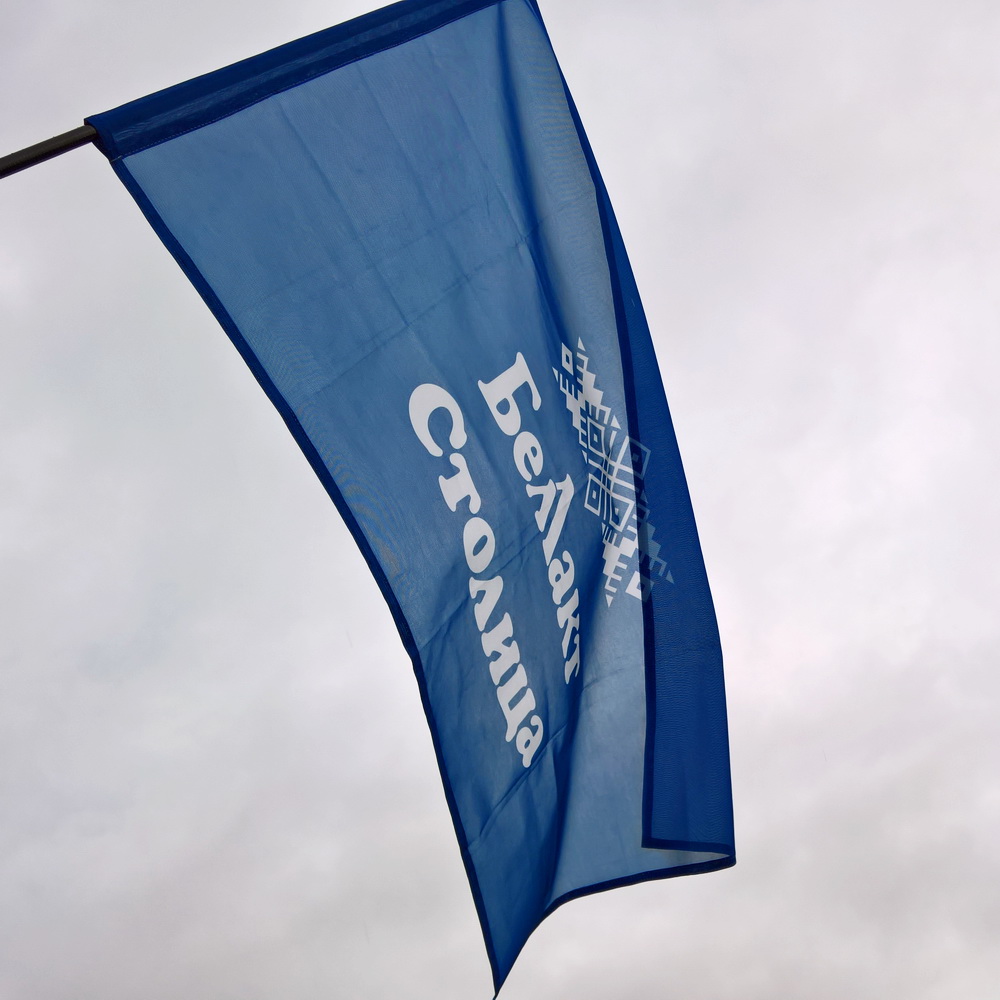 флаг с логотипом